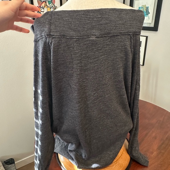 We The Free Charcoal Off-Shoulder Sweater - Picture 4 of 6